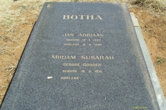 Botha, Jan Adriaan and Miriam Susarah nee Goosen
