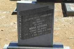 Van Niekerk,  Maria Adriana born Taljaard