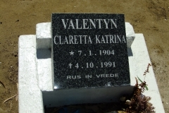 Valentyn, Claretta Katrina